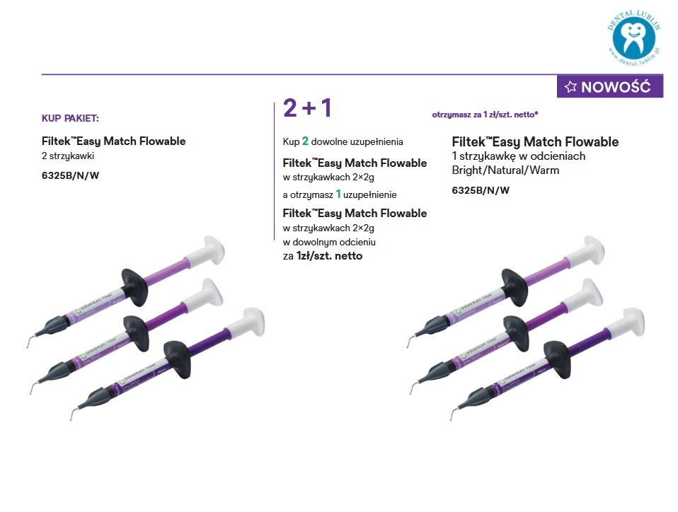 FILTEK EASY MATCH FLOWABLE (2+1) OP.2x2G. PROMO